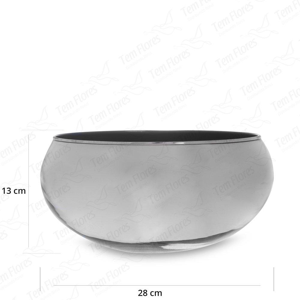 Vaso De Vidro Para Decoração Espelhado Pequeno 28x13