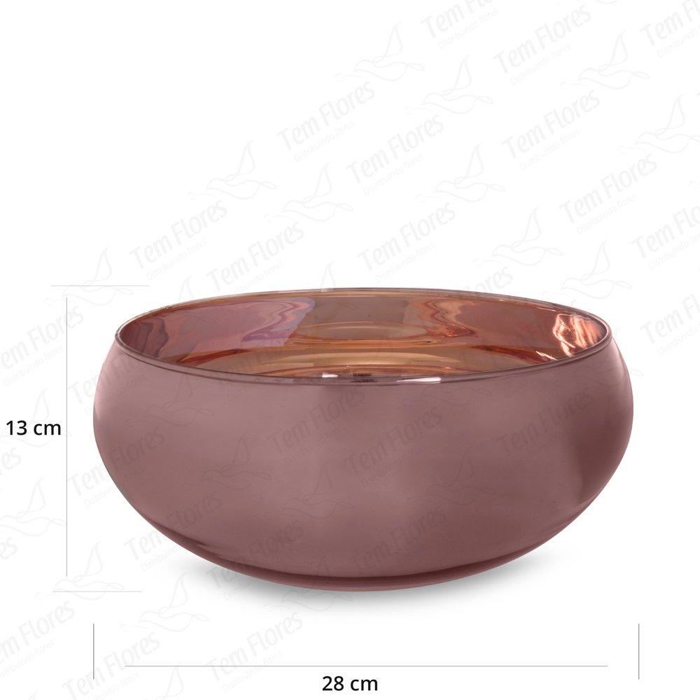 Vaso De Vidro Para Decoração Espelhado Pequeno 28x13