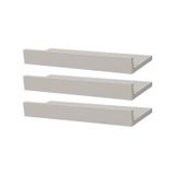 Kit 3 Prateleiras Porta Quadros 40 x 10cm Branca Suporte Invisível