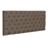 Cabeceira Painel Cristal Cama Box Solteiro 90cm Suede Marrom
