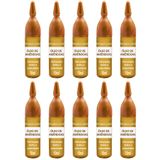 Kit 10 Ampolas De Vitamina Óleo De Amêndoas Vegetal Capilar