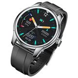 Relógio Inteligente Smartwatch NAMOFO2021 Cardíaca Pressão - Preto-Prata