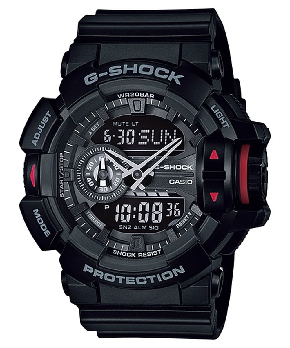 Relógio Casio G-shock Masculino Anadigi Preto Ga-400-1bdr