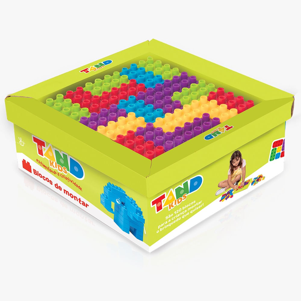 Blocos De Montar 140 Peças Brinquedo Didático Infantil