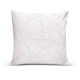 Almofada Para Sofá Sala 40x40 Triângulos Azul E Laranja