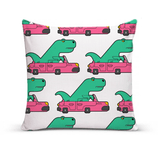 Almofada Para Sofá Sala Cheia 40x40 Dinossauro Carro