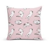Almofada Para Sofá Sala Com Enchimento 40x40 Rosa Gatinhos