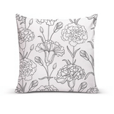 Almofada Para Sofá Sala Com Enchimento 40x40 Flores Cravo