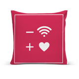 Almofada Para Sofá Sala Cheia 40x40 Menos Wifi Mais Amor