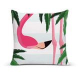 Almofada Para Sofá Sala Cheia 40x40 Flamingo Tropical
