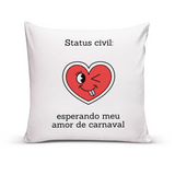 Almofada Para Sofá Sala Com Enchimento 40x40 Amor Carnaval