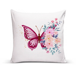 Almofada Para Sofá Sala Com Enchimento 40x40 Borboleta Flor