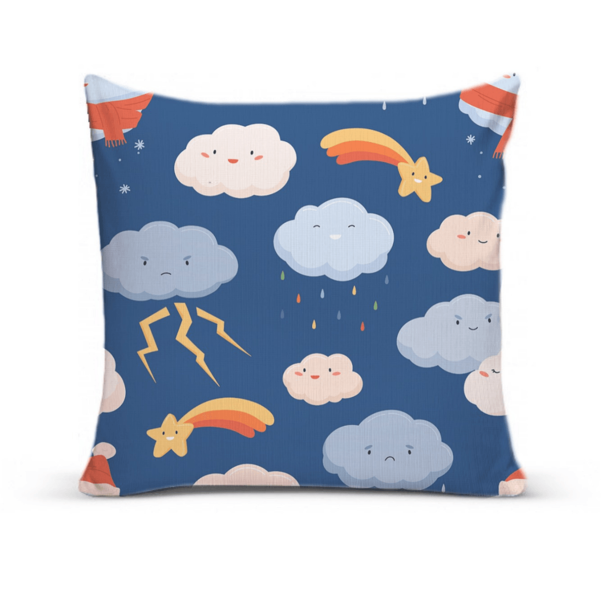 Almofada Para Sofá Sala Cheia 40x40 Infantil Nuvens Céu