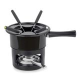 Jogo de Panelas Forma Fondue Viena Preto Aço Carbono 8 Peças
