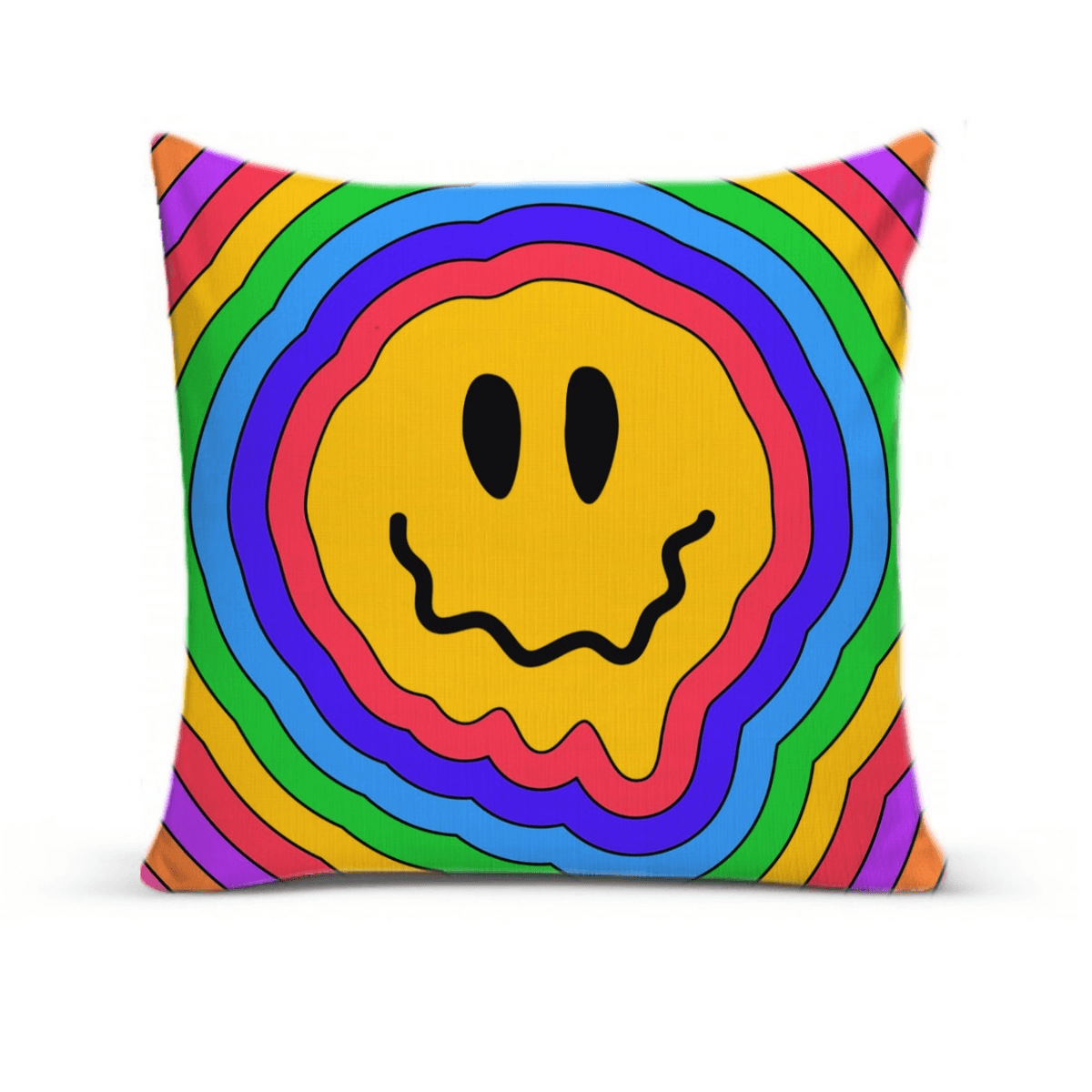 Almofada Para Sofá Sala Cheia 40x40 Smile Arco-íris Colorida
