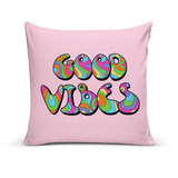 Almofada Para Sofá Sala Com Enchimento 40x40 Good Vibes