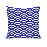 Almofada Para Sofá Sala Cheia 40x40 Geométrica Azul Escuro