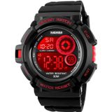 Relógios Digitais Multifuncionais Militares Masculinos 50m Resistentes À Água Eletrônico 7 Cor Led Backlight Black Sports Watch