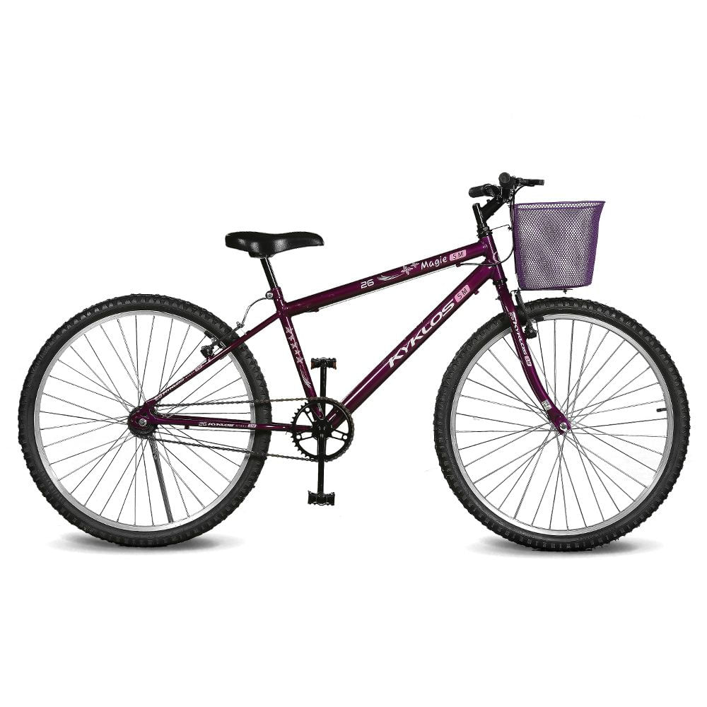 Bicicleta Kyklos Magie Aro 26 Rígida 1 Marcha - Violeta