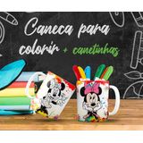Kit Caneca Para Colorir Minnie Mouse 2.0