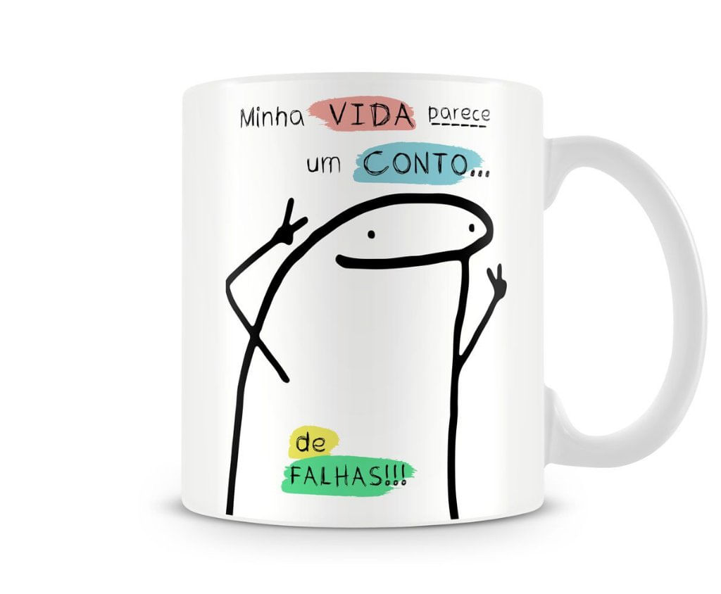 Caneca Meme Boneco Palito Flork Conto De Falhas - Carrefour