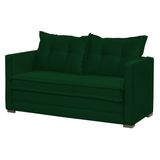 Sofa Cama 02 Lugares Londres Suede Verde D'monegatto