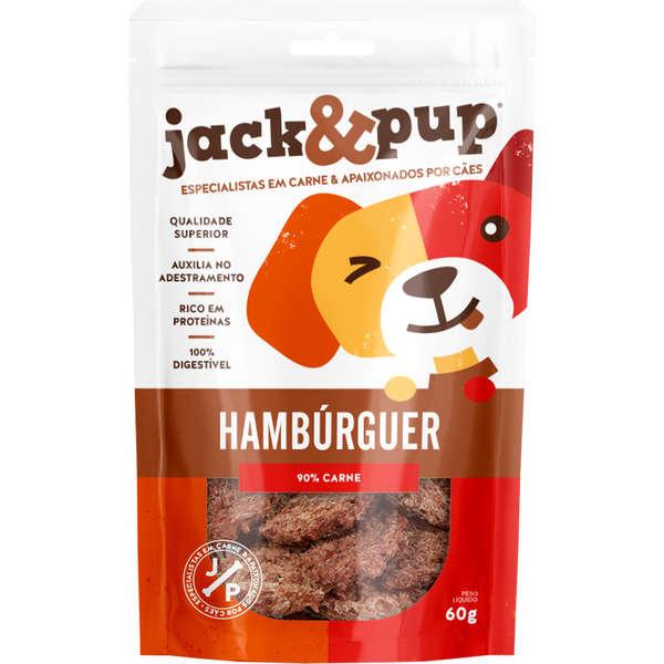 Jack E Pup Petiscos Snacks Para Cães 90% Carne Almondega 60g