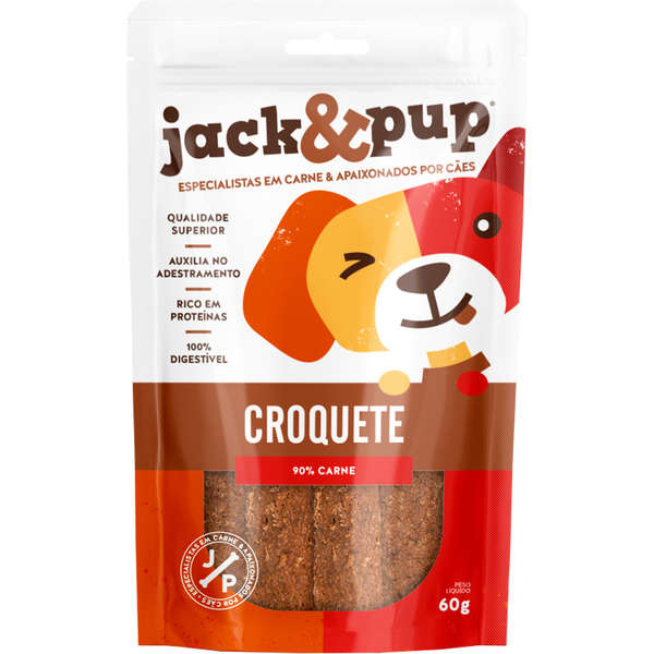 Jack E Pup Petiscos Snacks Para Cães 90% Carne Almondega 60g