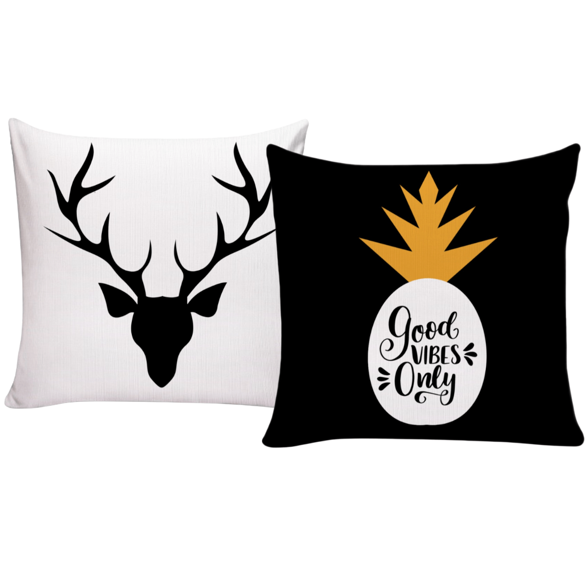 Kit 2 Almofadas Decorativas Para Sofá 40x40 Good Vibes Only