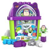 Balde Mega Bloks Meus Primeiros Blocos - Blocos De Montar - Disney - Toy Story - Buzz Lightyear - 25 Peças - Mattel