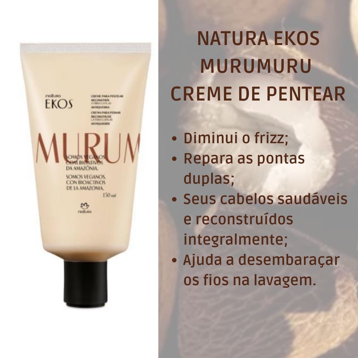 Natura Ekos Creme De Pentear Murumuru Reconstrução Fios - Carrefour