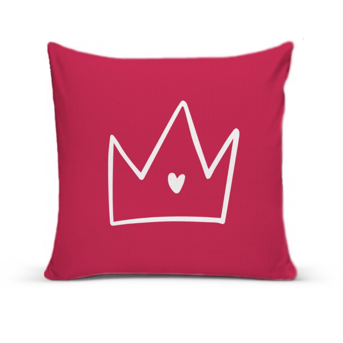 Almofada Para Sofá Sala Com Enchimento 40x40 Coroa Rosa