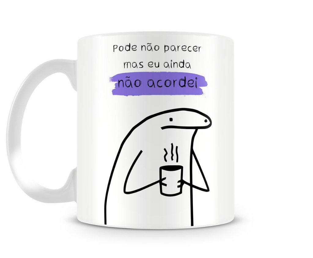 Caneca Meme Boneco Palito Flork Ainda Não Acordei - Carrefour