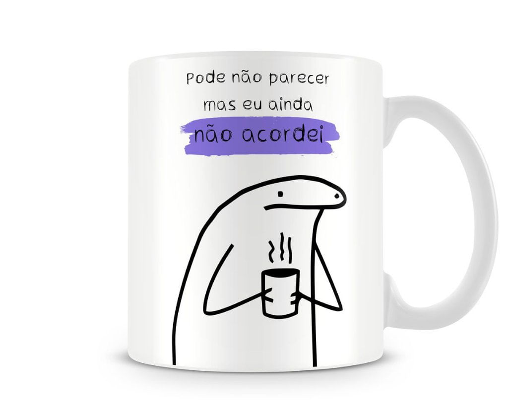 Caneca Meme Boneco Palito Flork Ainda Não Acordei - Carrefour