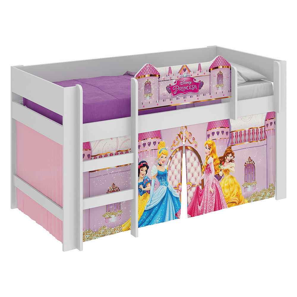 Cama Infantil Princesas Disney Play com Escada