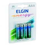 Pilha Alcalina Elgin Aaa 1.5v Blister Com 4 Unidades