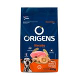 Biscoito Origens Para Cães Adultos De Porte Médio E Grande Sabor Peru, Aveia E Cereais 400 G