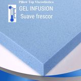 Pillow Top Visco Nasa Gel Cristais de Energia Queen Aumar