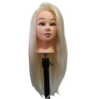 Cabeça De Boneca 100% Natural 45 Cm e Suporte De Mesa - Lux Hair