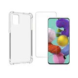 Capinha Silicone Antichoque e Película Vidro Samsung A51