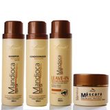 Kit Reconstrutor Mandioca Ojon Oil Shampoo, Condicionador, Mascara E Leave-in Aramath Home Care