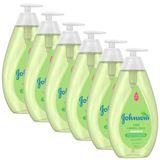 Kit 6 Shampoos Johnson's Baby Cabelos Claros 750ml