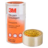 Fita Adesiva Embalagem 3m Transparente 45mm X 45m 4 Unidades