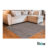 Tapete Para Sala E Quarto Realce Eden Pp 100%   1,50m X 2,00m Taupe   Fikka