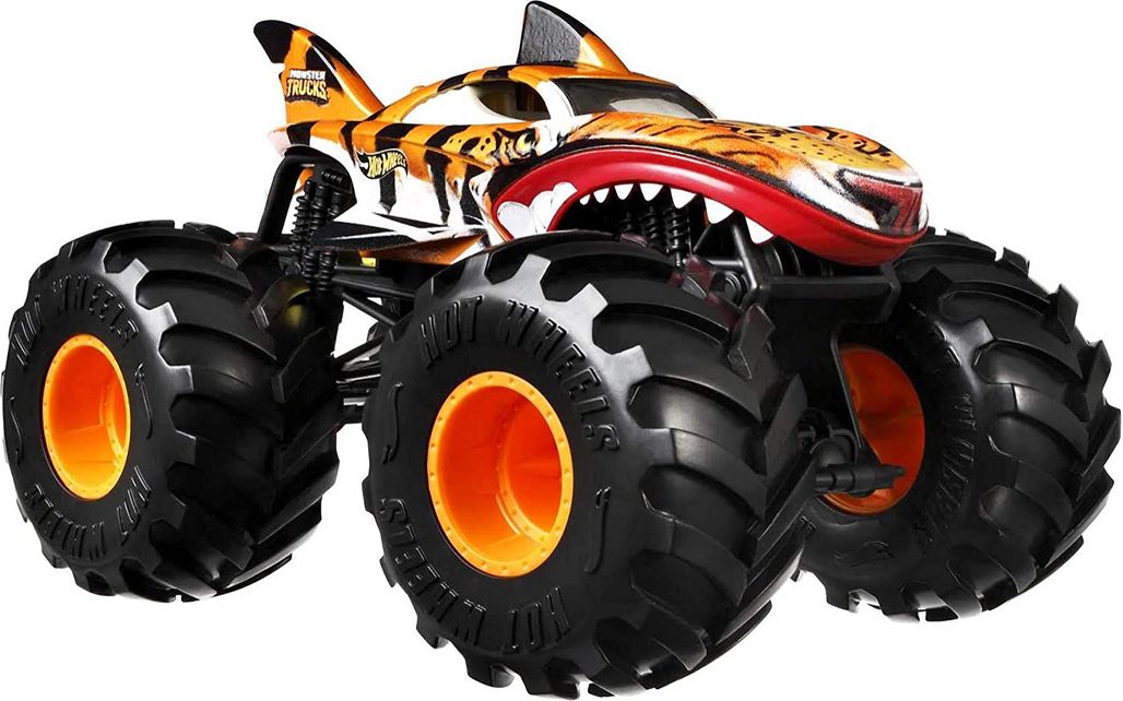 Hot Wheels Monster Trucks 1:24 Veículos Em Escala, Caminhões De Brinquedo  Metálicos Fundidos Colecionáveis Com Rodas Gigantes &, Chassi Estilizado  - Carrefour