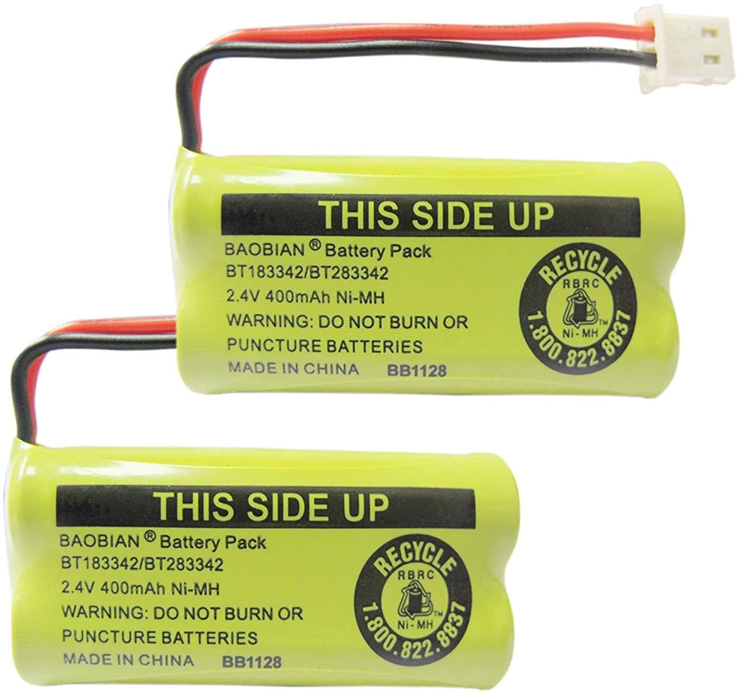 Bateria Baobian 2.4v 400mah De Telefone Doméstico Sem Fio Para At&amp,t Bt162342 Bt-162342 Bt166342 Bt-166342 Bt266342 Bt-2266342 Bt183342 Bt-183342