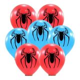 Balão Festa Homem Aranha Bexiga Decorada P/ Aniversario Spider Man Nº11  C/ 25 Unidades