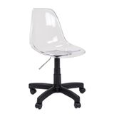 Cadeira Eames Transparente Office Preto