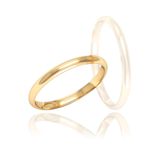 Aliança Feminina Fina De Casamento 3mm Ouro 18k -montpellier