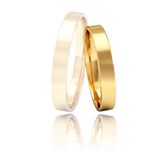 Aliança Feminina De Casamento 3mm Ouro 18k-veneza